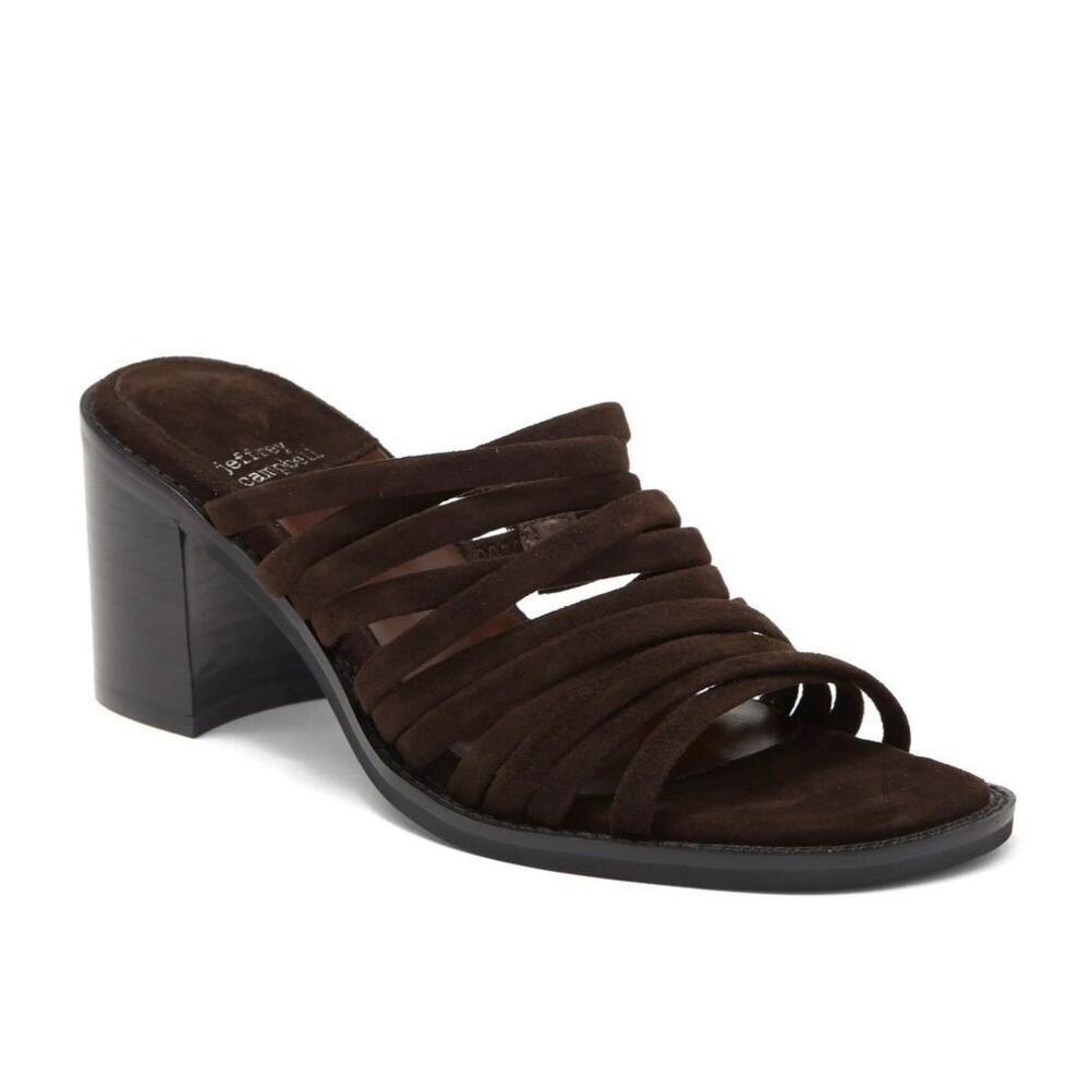 New Jeffrey Campbell Intertwine Sandal in Brown Suede Women's Size 7.5